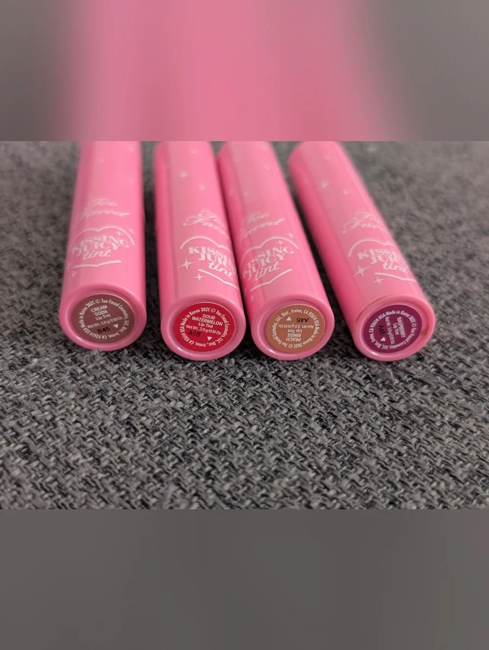 Too Faced Kissing Juicy Tint Lip Balm Set Of 4